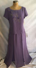 Vintage 90s Chiffon Overlay Embellished Special Occasion Dress w/Tags Size 13-14