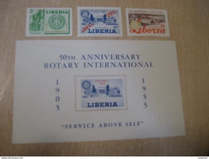 LIBERIA Yvert 332 + Air Mail 95/6 + Bloc 8 Rotary International - Picture 1 of 1