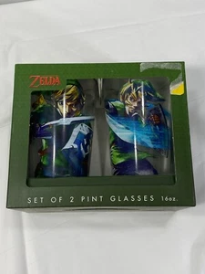 Legend of Zelda juego de 2 16 oz. Vasos de pinta, nuevos - Imagen 1 de 6