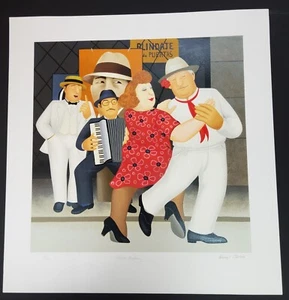 Beryl Cook " Tango Busking " Signed Limited Edition Silkscreen Print BARGAIN! - Picture 1 of 3