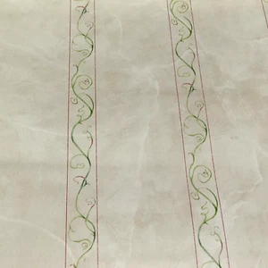 VTG Norwall Wallpaper Dbl Roll Faux Stone Plaster Stucco Delicate Climbing Vines - Picture 1 of 13