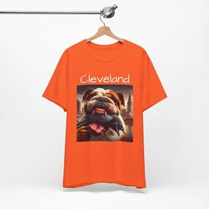 Cleveland Browns Dog Eating a Raven Shirt Multiple Sizes and Colors - Picture 1 of 21
