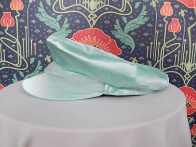 Eugenia Kim Marina Gorra Marinero Griego Sombrero Pastel Azul Aqua Satinado Nuevo con Etiquetas Foto 1 de 4