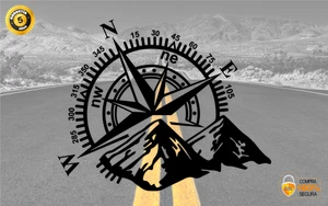 Adesivo Bussola STAR SAM® Rosa dei Venti 16 cm Adesivo Rosa dei Venti Bussola