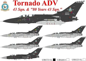 Calcomanías UpRise URS7211L - CALCOMANÍA Tornado ADV 43 cuadrados y "80 años 43 cuadrados" 1/72 - Imagen 1 de 5