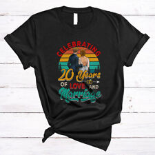 Vintage Retro Celebrating 20 Years Of Love Wedding Anniversary Couple Shirt,Mug