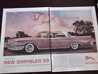 1959 Chrysler New Yorker Lion Hearted 2 Full Page Automobile Advertisement