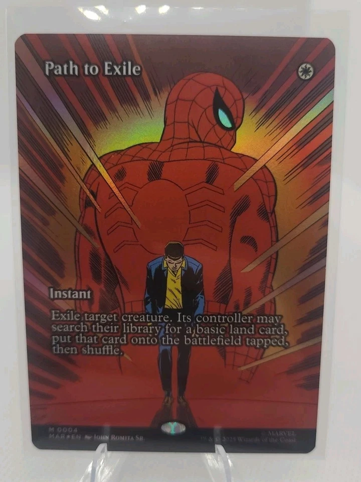 MTG Spiderman Path to Exile FOIL Borderless Extended NM Mythic 4 - Image 1 of 1