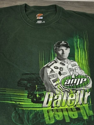 Dale Jr Amp Energy T Shirt Mens 2XL Green Winners Circle Has Stain Flaw - Image 1 of 4