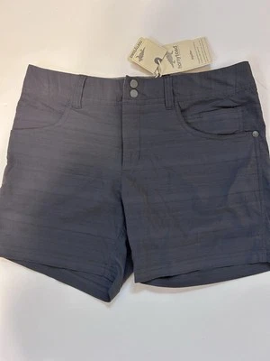 Shorts femininos Hornytoad Aquifer em aço azul tamanho 4 costura interna 5" novo com etiquetas - Imagem 1 de 4