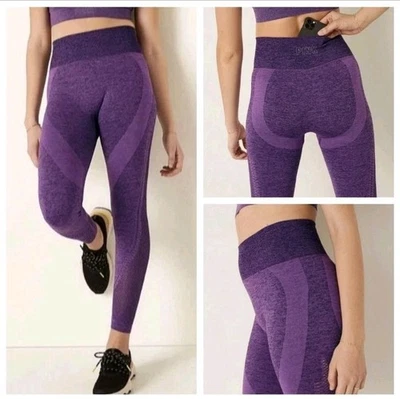 Victoria's Secret PINK Leggings Womens Medium Purple Seamless Yoga Pants - Image 1 of 4