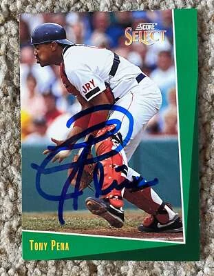 Tony Pena signed 1993 Score Select - Red Sox - short crease - Image 1 of 2