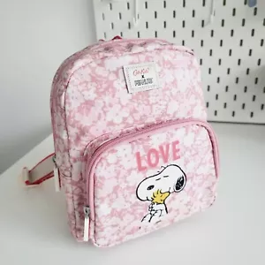 Cath Kidston Kids Mini Backpack Peanuts Snoopy Love Paper Ditsy Washed Pink Rare - Picture 1 of 19