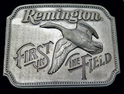 Remington Sid Bell Canadá Ganso Armas de Fuego Pistolas Hebilla de Cinturón De Colección Foto 1 de 4