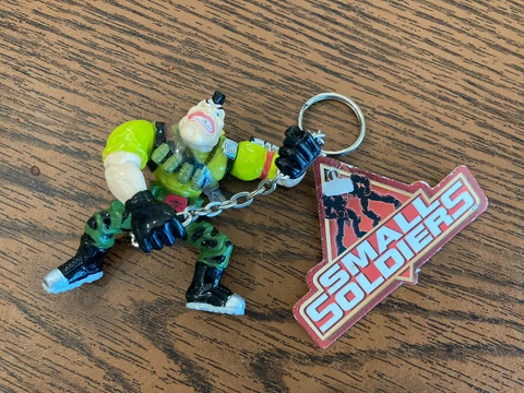 Vintage Small Soldiers 1998 Nick Nitro Keychain New Dead Stock 2.5” Rubber Cover