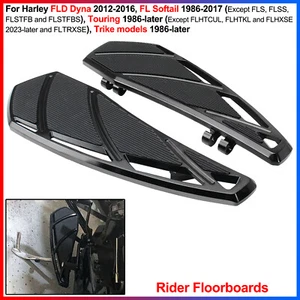 For Harley Touring/Trike 86+, FL Softail 86-17, FLD Dyna 12-16 Rider Floorboards - Picture 1 of 19