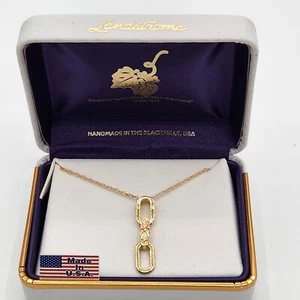 Landstrom's Black Hills Gold Links Of Love Pendant 10K 12K Necklace SIGNED RGC - Picture 1 of 11