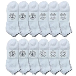 Mens Wholesale Bulk No Show Ankle Socks, Big And Tall Cotton Sport Athletic Sock - Picture 1 of 12