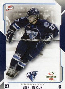 2010/11 Saskatoon Blades - BRENT BENSON