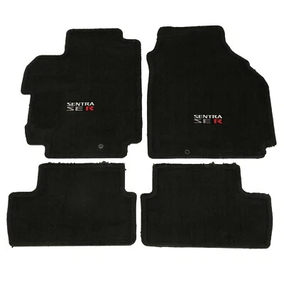 NEW OEM NISSAN SENTRA SE-R 2007-2012 BLACK FRONT REAR CARPET FLOOR MAT MATS SET - Image 1 of 3