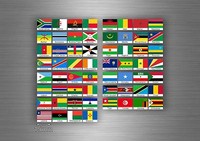 Set 60x sticker africa flag scrapbooking country collection stamp national 1,5cm