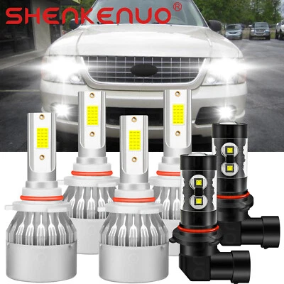 For Ford Explorer 2002 2003 2004 2005 6x LED Headlight Fog Light Bulbs Combo Kit - Изображение 1 из 4