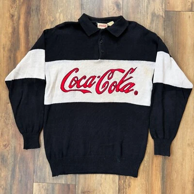 Suéter de rugby vintage Coca Cola 1980 mediano Foto 1 de 4