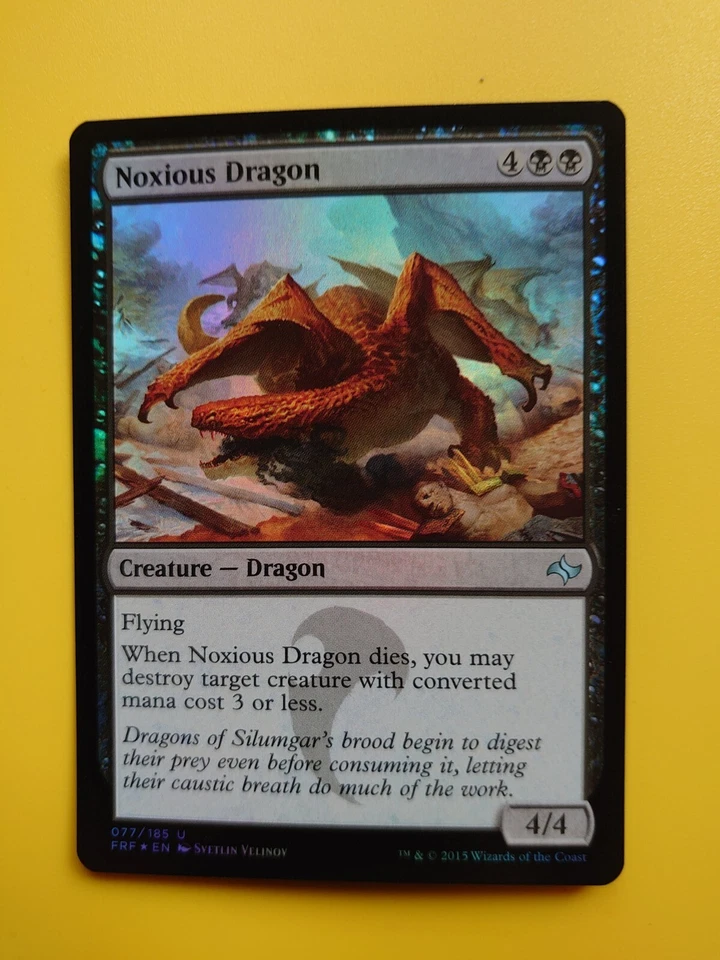 MTG Card.  Noxious Dragon  fate reforged  Black Foil as pictured - Image 1 of 3