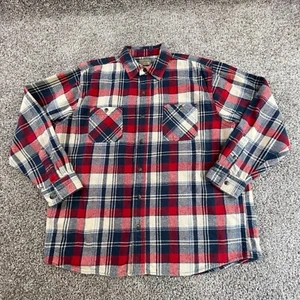 CE Schmidts Shirt Adult Extra Large Red Button Up Flannel Workwear Hiking Men - Picture 1 of 7