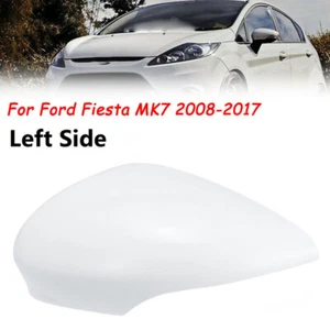 Tapa blanca con espejo de ala lateral del conductor para Ford Fiesta MK7 2008-2017 2016 - Imagen 1 de 7