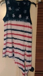 Chaps Misses Tank Top Small Petite, Red,white Blue,tie on the side,new. - Picture 1 of 6