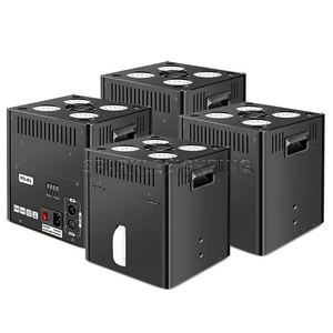 PAIDUN Set of 4 Auto RGB Bubble Blower Machine Stage Effect Equipment Spray 4-5M - Picture 1 of 12