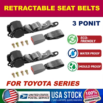 2x Cinturón de seguridad de 3 puntos ajustable para Toyota Camry 1998-2019 Foto 1 de 4