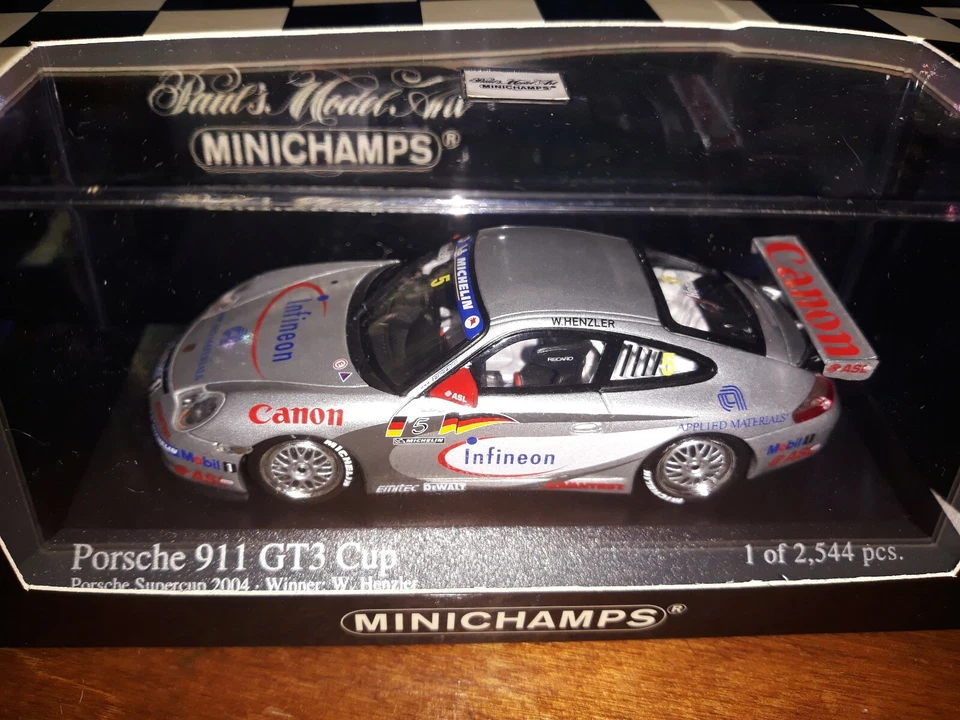 Minichamps 1/43 Porsche 911 GT3 Cup #5 Winner Supercup 2004 Henzler - Immagine 1 di 1