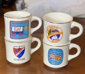 Vintage Lot Boy Scout Mugs 1970’s Made In USA North  South, And East Central - Picture 1 of 9