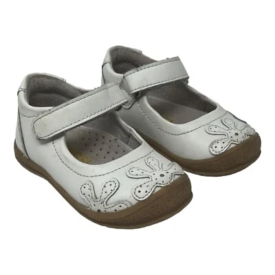 Angel Niñas Peluche Flor Mary Jane Zapatos Blanco Talla 4 Niño Pequeño Foto 1 de 4
