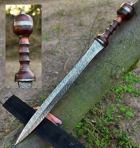 Gladius Viking SWORD, Double Edge, 31 Damascus Pattern Gift-For-Man Battle Ready