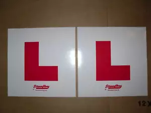 2x L-PLATES (self adhesive)MOTORCYCLE SCOOTER TRUCK - Picture 1 of 1