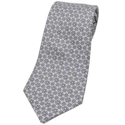 hermoso artículo corbata marca Hermes HERMES seda 100 corbata ancha gris hombre s 5145HA OJ Foto 1 de 4