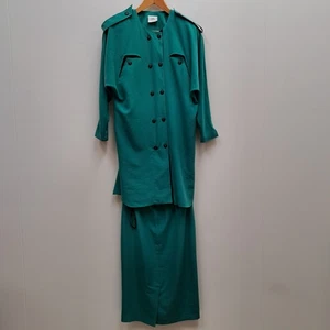 Gila Grunert Creation Vintage Cyan Two Piece Size 34 - Picture 1 of 7