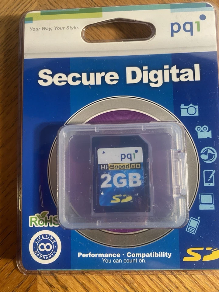 PQ1 Hi-Speed 60 2GB SD Memory Card - Image 1 of 2