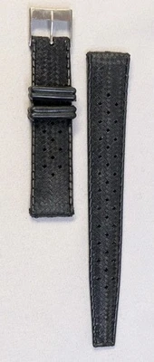 Vintage NOS Tropic Dive Style Men's Watch Band with SS Hong Kong Buckle, 19mm - Photo 1/4