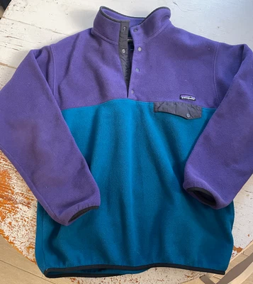 Patagonia Men’s Large Lightweight Synchilla™️ Snap-T Pullover Fleece Blue/Purple - Image 1 of 4