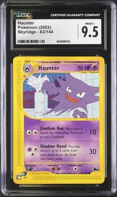 CGC 9.5 MINT + Haunter 63/144 Skyridge 2003 Vintage WOTC Pokémon - Image 1 of 2