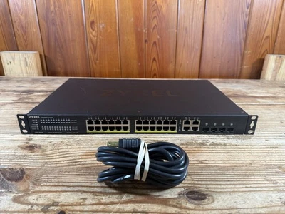ZyXEL GS1920-24HPv2 ZyXel 24-Port PoE+ Switch w/ Brackets - Used - Image 1 of 4