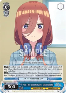 Part-Time Job Interview, Miku Nakano - 5HY/W90-E091 - C - The Quintessential Qui - Picture 1 of 1