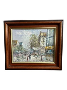 Caroline Burnett Oil On Canvas Scene Of Paris Signed Original 34.5cm By 29cm - Picture 1 of 5