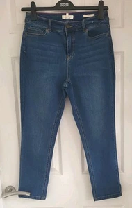 JOULES Monroe Skinny Fit Crop Blue Jeans Size 12 - Picture 1 of 6