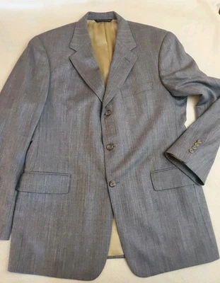 Blazer Brooks Brothers Para Hombres 40R Azul Seda Lana Lino Abrigo Deportivo Chaqueta Clásico Foto 1 de 4