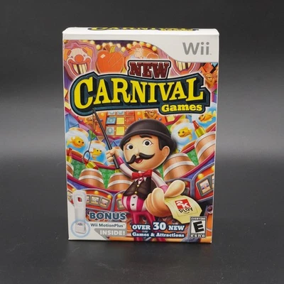 New Carnival Games Wii MotionPlus Inside Box Bundle Wii Video Game 2010 READ! - Image 1 of 4